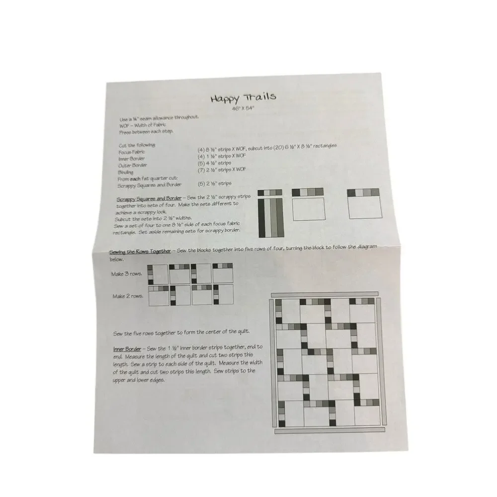 Happy Trails Quilt Kit Pattern Quilt Country‎ Crafting Vintage